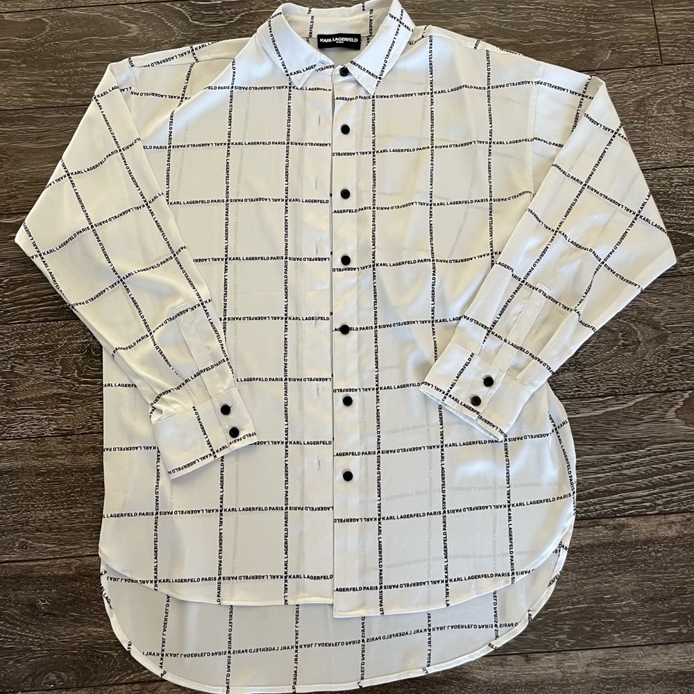 Karl Lagerfeld pairs White oversized Shirt size small